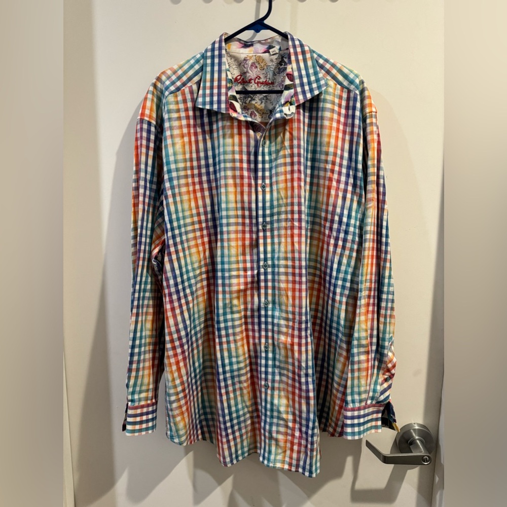 Robert Graham Black Abstract Long Sleeve Button Down Shirt . Size 3XL